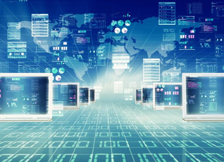 Cybersecurity computerscherm data