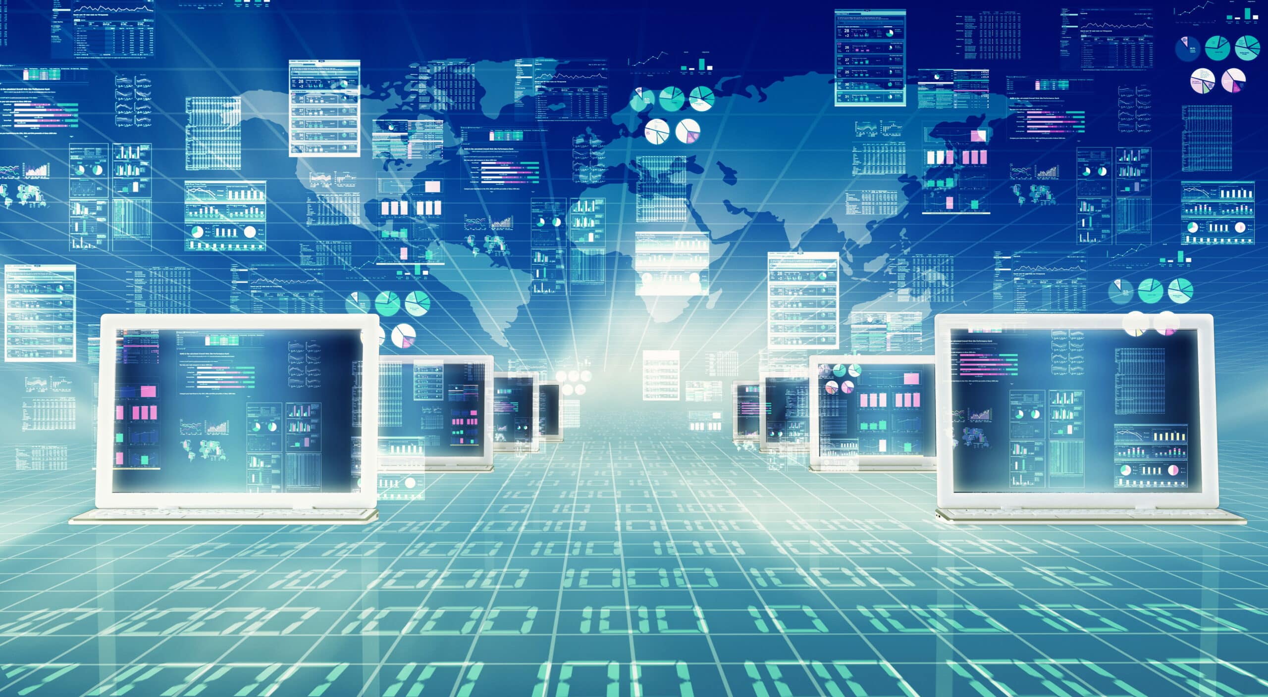 Cybersecurity computerscherm data